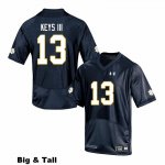 Notre Dame Fighting Irish Men's Lawrence Keys III #13 Navy Under Armour Authentic Stitched Big & Tall College NCAA Football Jersey TOE5199YF